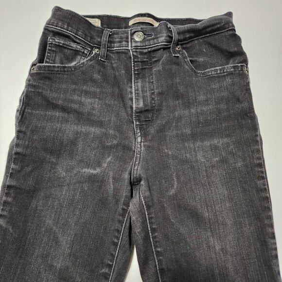 Levi's Black Wash Stretch Denim Mile High Super Skinny Jeans - Picture 4 of 9